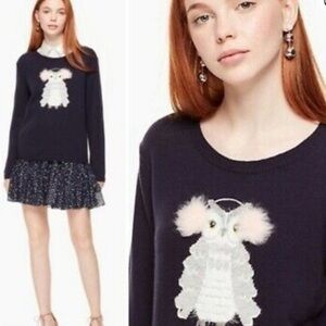 kate spade Navy Sweater with Owl Design